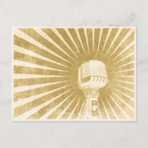 Postal con micrófono Guay Vintage