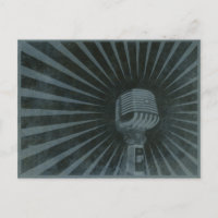 Postal con micrófono Guay Vintage