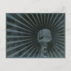 Postal con micrófono Guay Vintage