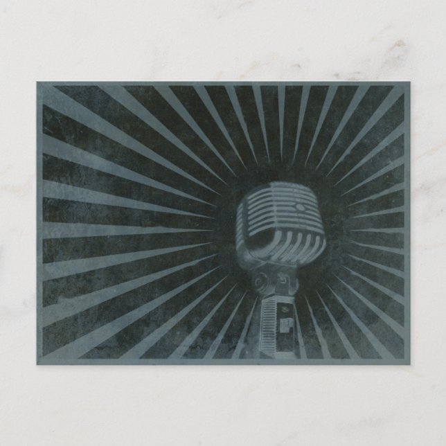 Postal con micrófono Guay Vintage (Anverso)