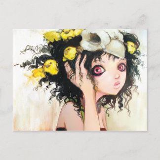 Postal con nido de pájaro