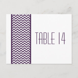 Postal con número de tabla de borde de cheurón mor