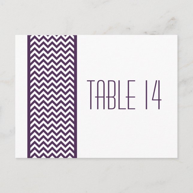 Postal con número de tabla de borde de cheurón mor (Anverso)