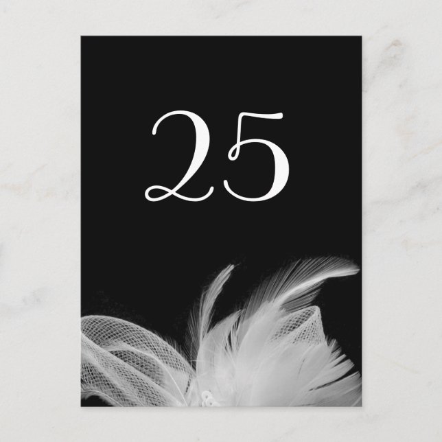 Postal con número de tabla de Feathered de 1920 (Anverso)