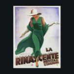 Postal con papel de moda italiano vintage<br><div class="desc">Postal con estampado de moda italiano de principios del siglo XX. Por favor, avísenos si desea que se hagan algunos cambios que le gusten. Estamos encantados de ayudarle si necesita algún cambio en la disposición, como colores, tonos, tamaño o cualquier otra adición, como su propio texto único. Contáctenos y haremos...</div>