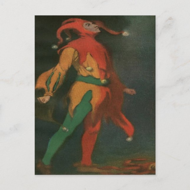 Postal Con Payaso Vintage (Anverso)