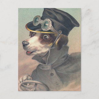 Postal con "Perro controlador de época"