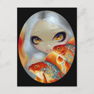 Postal con "Pescado gallito: plata y oro"