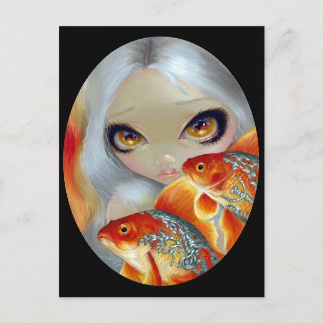 Postal con "Pescado gallito: plata y oro" (Anverso)