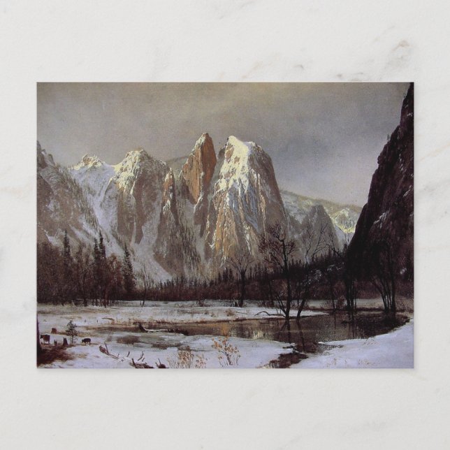 Postal con pintura de Albert Bierstadt (Anverso)