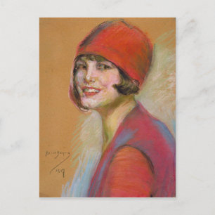 Postal Con Pintura De Alice Pike Barney