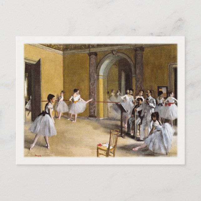 Postal con pintura de ballet famoso (Anverso)