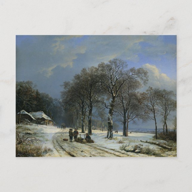 Postal con pintura de Barend Cornelis Koekkoek (Anverso)