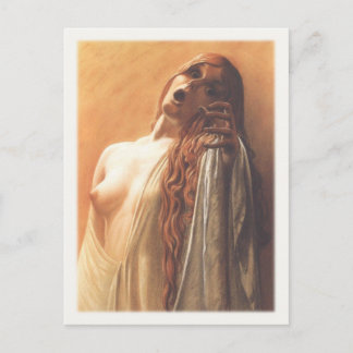 Postal con pintura de Carlos Schwabe
