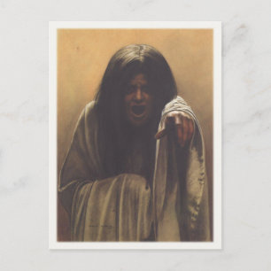 Postal con pintura de Carlos Schwabe