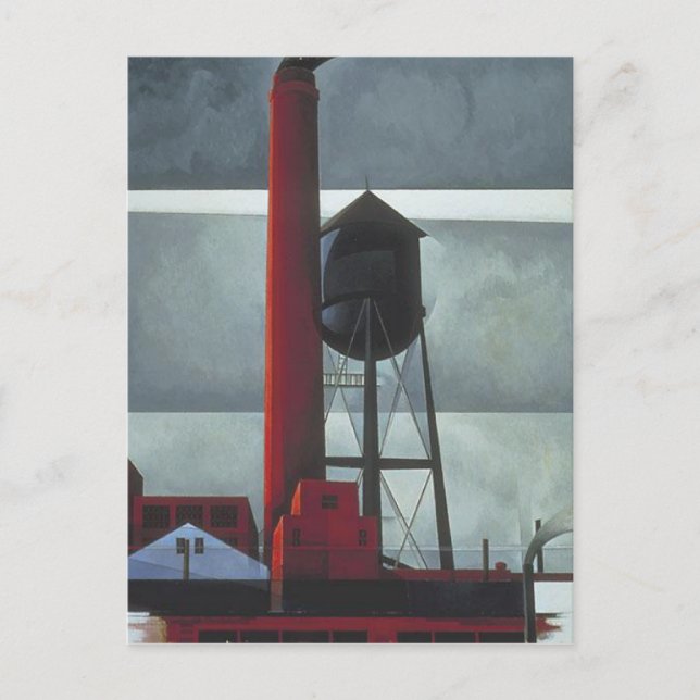 Postal con pintura de Charles Demuth (Anverso)