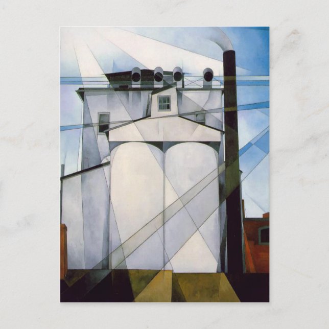 Postal con pintura de Charles Demuth (Anverso)