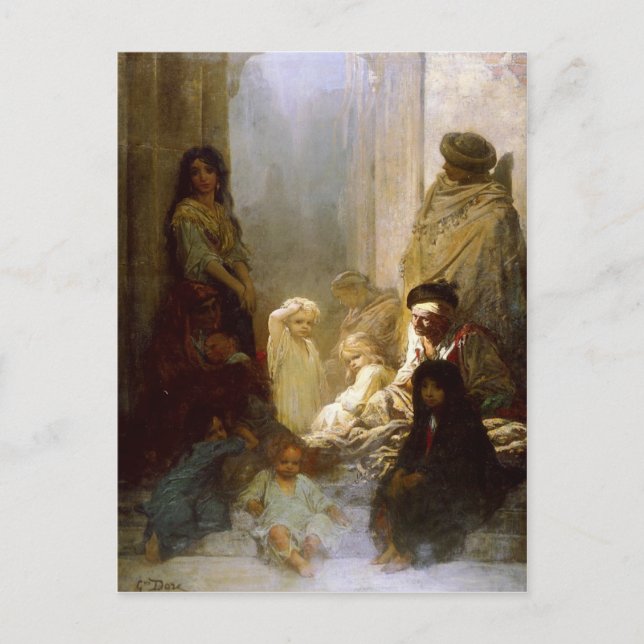 Postal con pintura de Gustave Dore (Anverso)