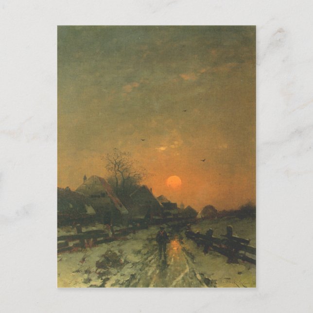 Postal con pintura de Heinz Flockenhaus (Anverso)