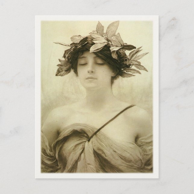 Postal Con Pintura De Hubert von Herkomer (Anverso)