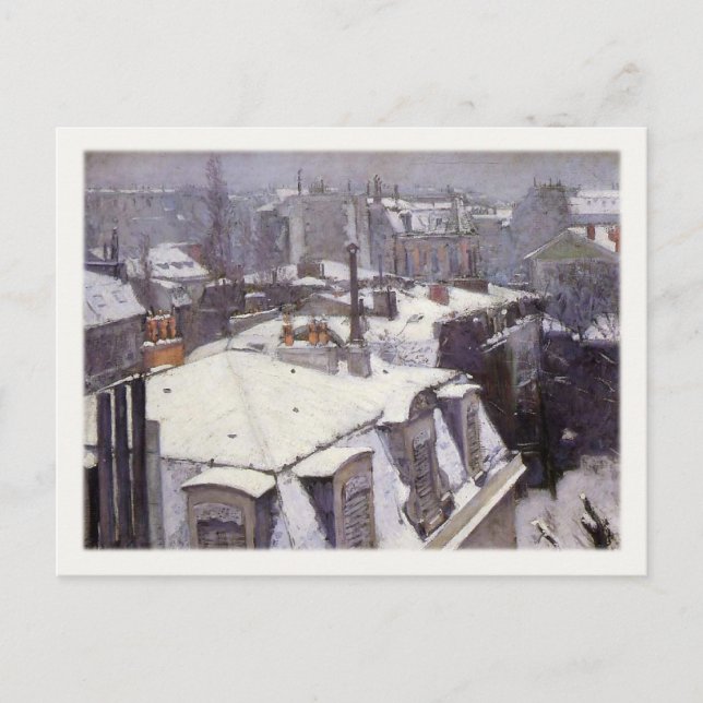 Postal con pintura de invierno famosa (Anverso)