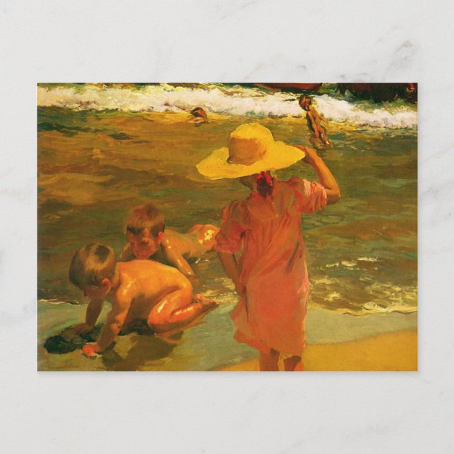 Postal con pintura de Joaquin Sorolla y Bastida (Anverso)