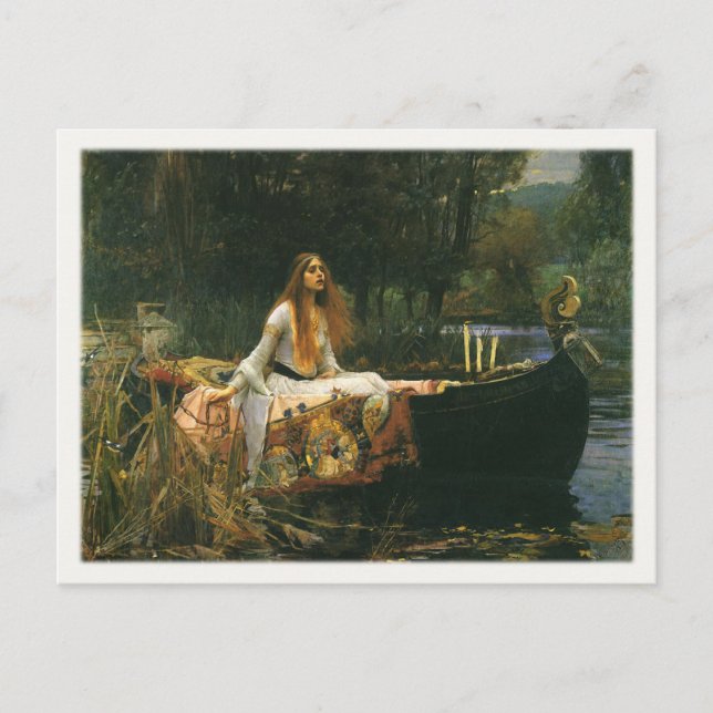 Postal con pintura de John William Waterhouse (Anverso)