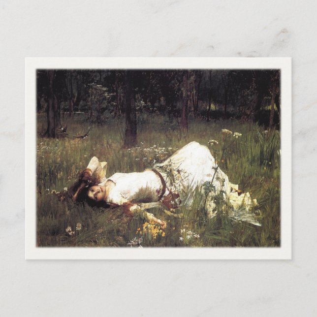 Postal con pintura de John William Waterhouse (Anverso)
