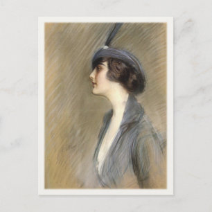 Postal con pintura de Paul Cesar Helleu