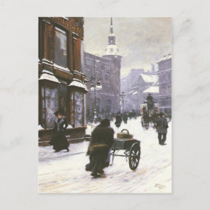 Postal con pintura de Paul Gustave Fischer