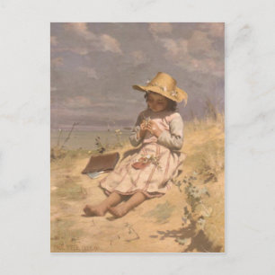 Postal con pintura de Paul Peel