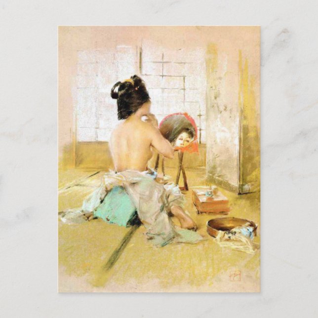 Postal Con Pintura De Robert Frederick Blum (Anverso)