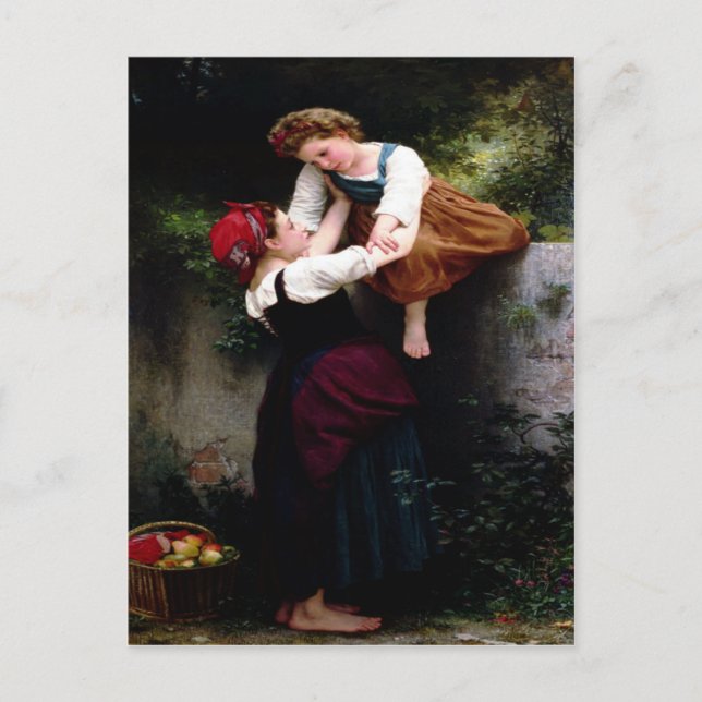Postal con pintura de William Bouguereau (Anverso)