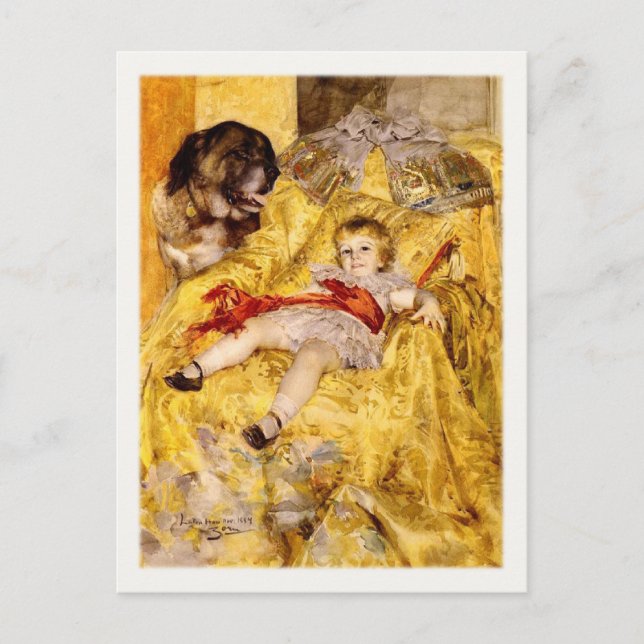 Postal con pintura famosa (Anverso)