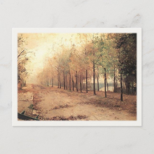 Postal con pintura Marie Bashkirtseff (Anverso)