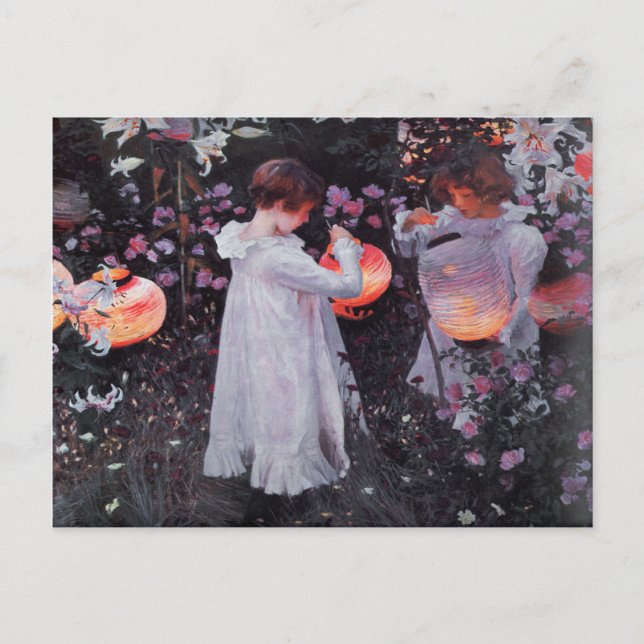 Postal con pintura sargenta de John Singer (Anverso)