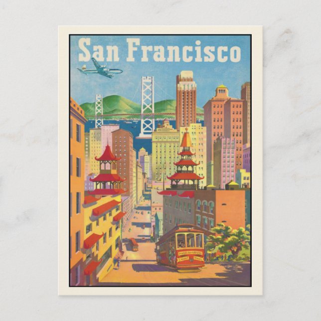 Postal con Poster de San Francisco (Anverso)