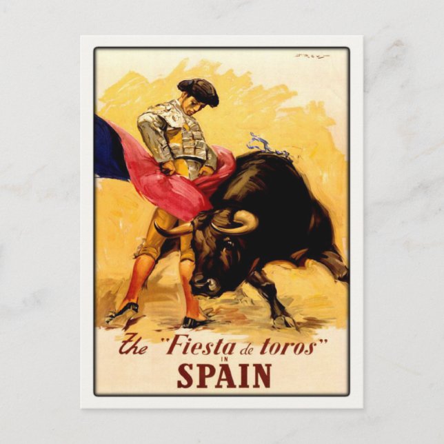 Postal con Poster español de corridas de toros (Anverso)