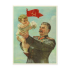 Postal con propaganda de Stalin de época