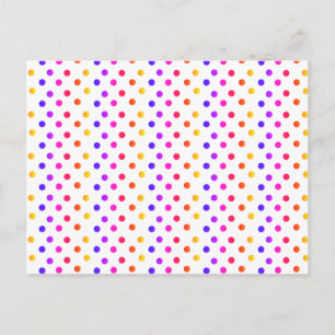 Postal con puntos de polka arcoiris