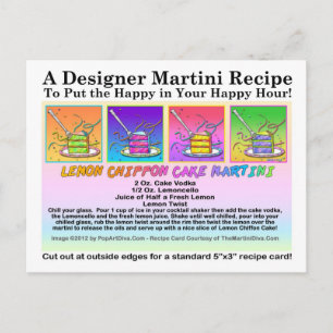 Postal con receta de Martini Chiffon limón