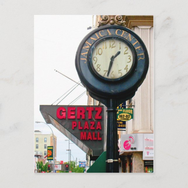 Postal con reloj de hierro fundido del Centro de J (Anverso)