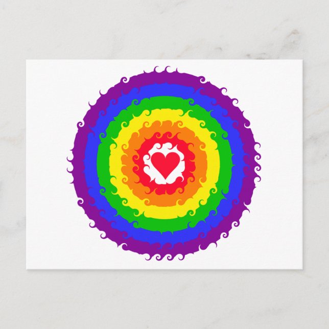 Postal con rueda arco iris (Anverso)