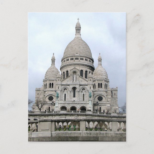 Postal con Sacre Coeur de Paris. (Anverso)
