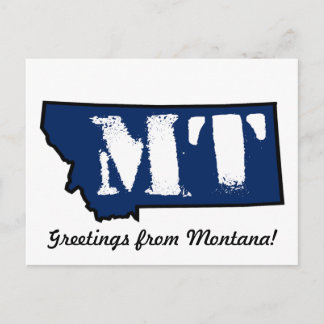 Postal con sello de Montana
