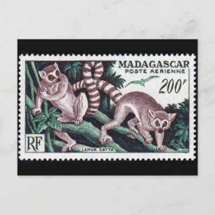 Postal con sello grabado de época