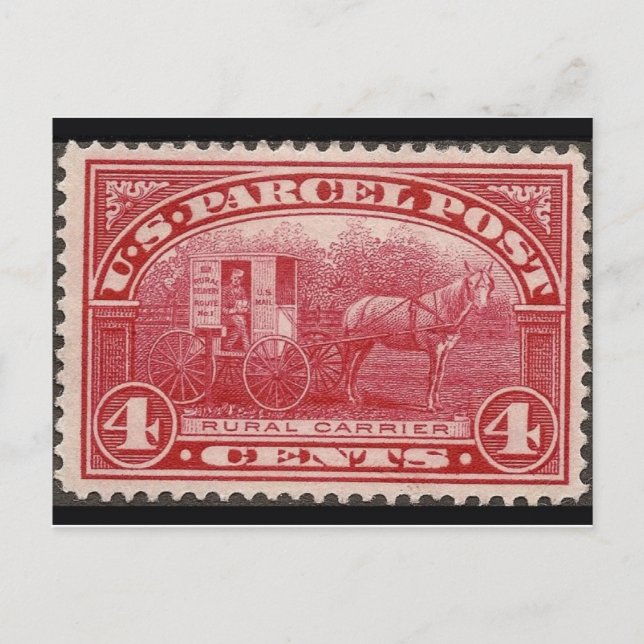 Postal con sello grabado de época (Anverso)