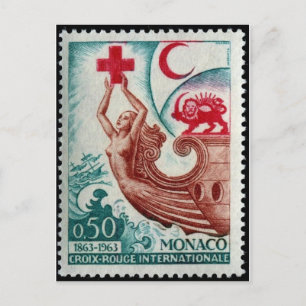 Postal con sello grabado de época