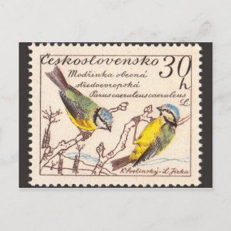 Postal con sello grabado de época