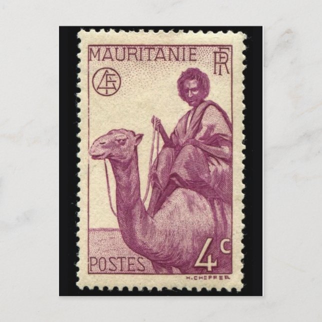 Postal con sello grabado de época (Anverso)